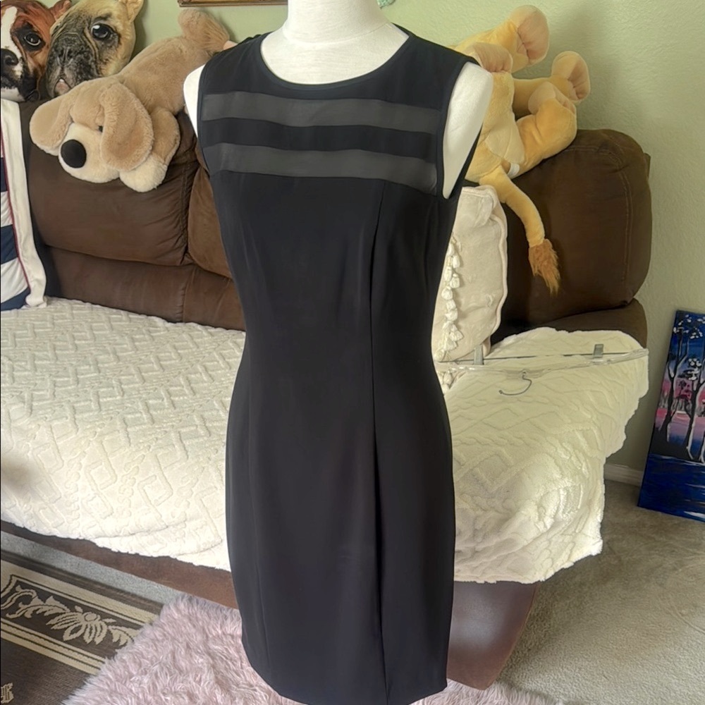 New Black Sheath midi Dress for Cocktail size 4